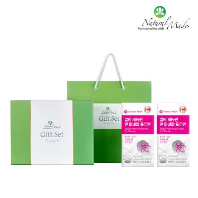 [네츄럴메이드] 멀티비타민 여성용 선물세트 [포 우먼 (90정x2병)]/쇼핑백