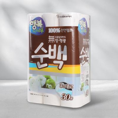 100% 고급 천연펄프 3겹 데코 엠보싱 순백 30 (30m x 30롤)