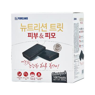 포켄스 뉴트리션 트릿 피부&피모 100개입 강아지 영양 간식 건강 관리 기호성 간편