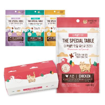 더특별한식탁 유산균 덴탈 크런치 60g 치킨 연어 참치 황태맛 모음전