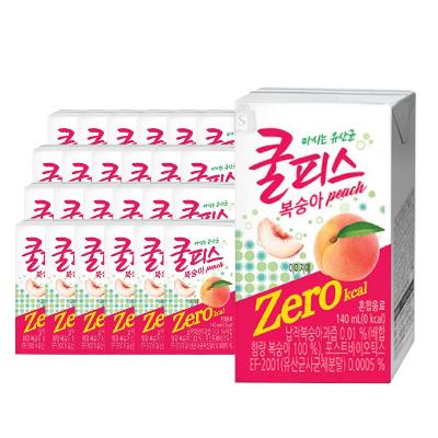 [동원] 쿨피스 제로 테트라 복숭아 140ML x 48개입 음료