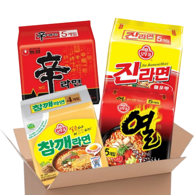 신라면5+진라면매운맛5+열라면5+참깨라면4