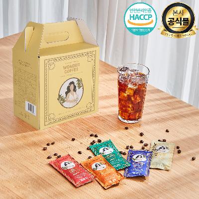 [원더커피]원더 더치커피 5종원두 혼합 40팩세트 콜드브루 커피원액 (30ml*40팩)