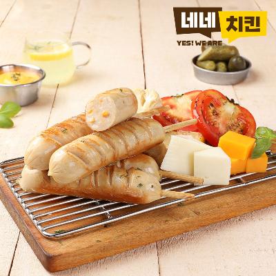네네치킨 네꼬닭 부드러운 닭가슴살 소시지 치즈맛 9팩