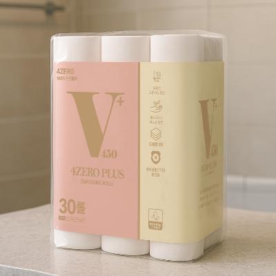 [VERA] 베라 4ZERO 무해력 플러스 3겹엠보싱 30M 30롤 X2팩 두루마리 화장지