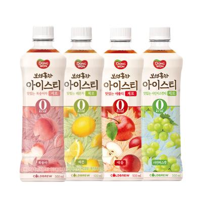 [동원] 보성홍차 500ml x 12개입 복숭아 레몬 샤인머스켓 애플 4종 음료수 홍차 음료 아이스티 제로 음료