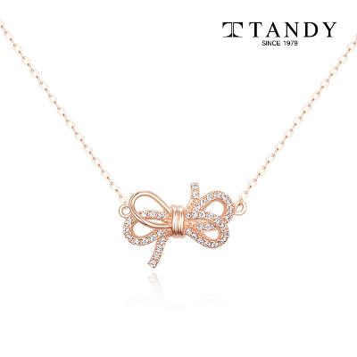 [TANDY] 탠디 실버925 지르코니아 리본 목걸이 TDN610