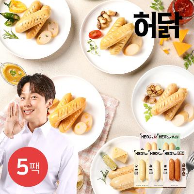 [허닭] 닭가슴살 칼집 소시지 100g 5팩 (5종 택1)
