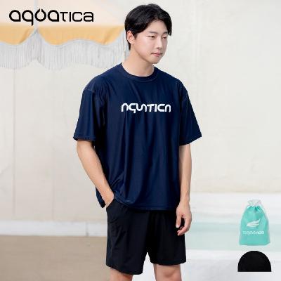 아쿠아티카 남성 래쉬가드 AQAMTS23007 상의+PZ 반바지세트