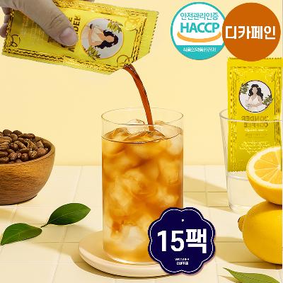 [원더커피]원더 더치커피 디카페인 블렌딩 15팩 콜드브루 커피원액 (30ml*15팩)