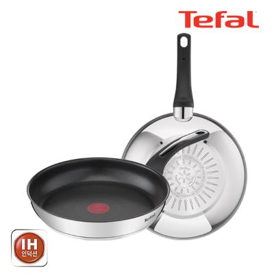 테팔_ 팬&냄비 인덕션 스테인리스 스틸 뉴 이모션 2종세트 (프라이팬 28cm + 볶음팬 28cm)