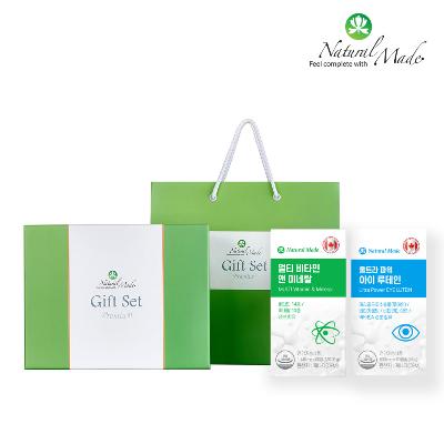 [네츄럴메이드] 멀티비타민(90정)+아이루테인(90캡슐) 선물세트 /쇼핑백