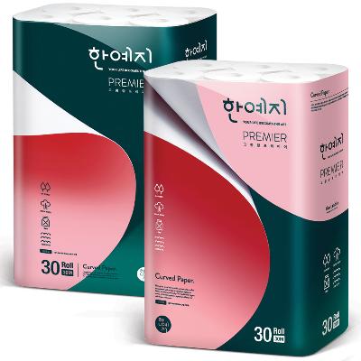 한예지 고평량 PREMIER 화장지 30M 30롤 (2팩)