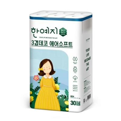 한예지 장폭 장섬유 천연펄프 에어소프트 23M 30롤 (1팩)