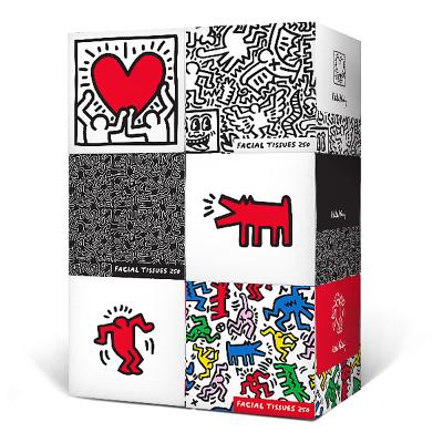 한예지 키스해링 ROYAL 오리지널 미용티슈 250매 6입 (1팩)