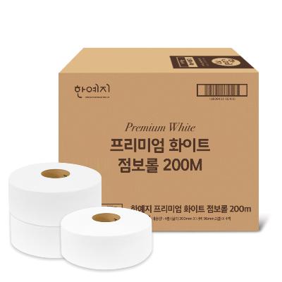 한예지 프리미엄 화이트 점보롤 <200M> 4롤 (4팩)