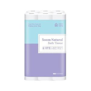 [숨] 내추럴 3겹 25m 30롤 X 1팩 화장지 두루마리 휴지
