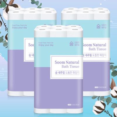 [숨] 내추럴 3겹 25m 30롤 X 3팩 화장지 두루마리 휴지