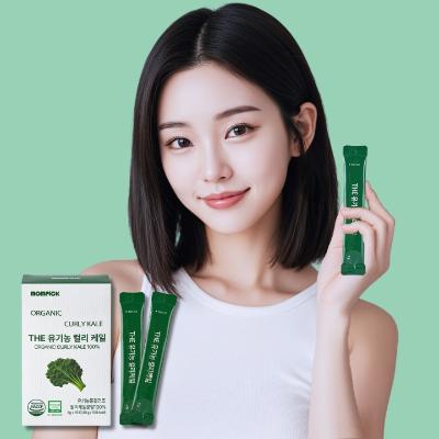 맘픽 컬리케일 유기농 곱슬케일 분말 동결건조 가루 파우더 스틱 15포
