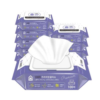 [숨] 숨 프리미엄 물티슈 (캡형) 100매 20팩 대용량 휴대용 물티슈