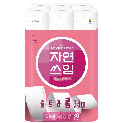 자연쓰임 천연펄프 울트라롱 33미터 화장지 30롤 1팩