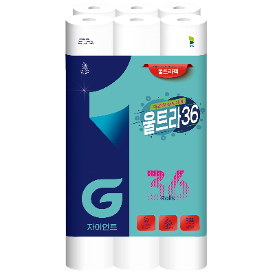 자이언트 울트라 36 천연펄프 대용량 화장지 36롤 1팩