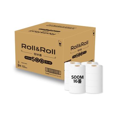 롤앤롤 점보롤 화장지 500미터 16롤 대용량