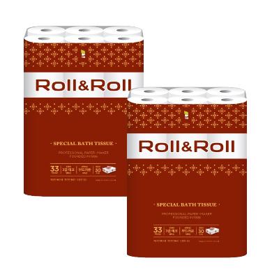 롤앤롤 스페셜 화장지 3겹 33m 30롤 2팩