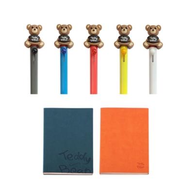 TR테디베어(Teddy Bear) 리버시블양면노트+3D 캐릭터 볼펜 SET