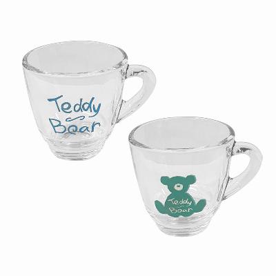 TR테디베어(Teddy Bear) 캐릭터 소주잔 손잡이형 60ml 2P 세트