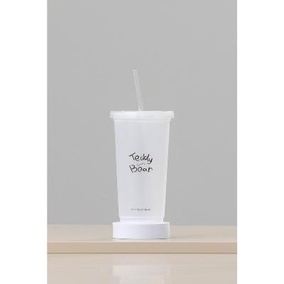TR테디베어(Teddy Bear) 레터링 로고 리유저블 빨대컵 700ml (빨대포함)