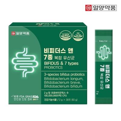 [일양약품] 비피더스 앤 7종 복합 유산균 (2g x 30포) x 2개