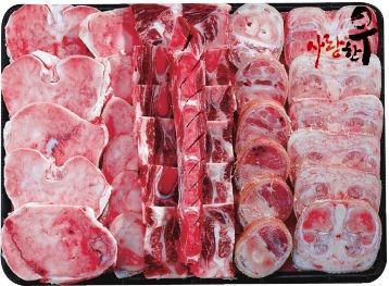 사랑한우 한우 보신세트 6Kg (사골,우족,꼬리) +부직포가방 포함