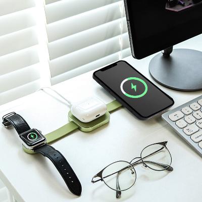 ★타임특가★ [머레이] 포터블 폴더블 3in1 무선충전기 DUAL-TAP-DUO