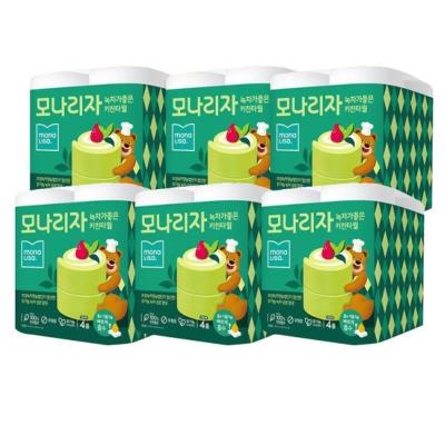 모나리자 녹차가좋은  키친타올 150매 4롤 X 6개