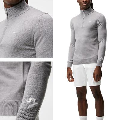 제이린드버그 남성 골프 니트 키안 반집업 그레이