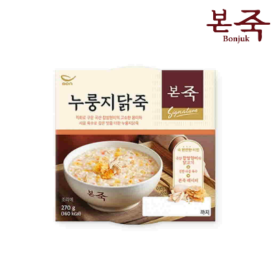 [본죽] 간편조리 냉장 누룽지닭죽 270g 8개입