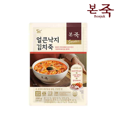 [본죽] 간편조리 파우치 낙지김치죽 200g 8개입