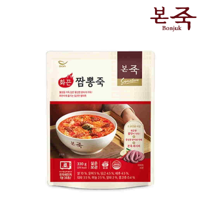 [본죽] 화끈짬뽕죽 파우치330g 6개입