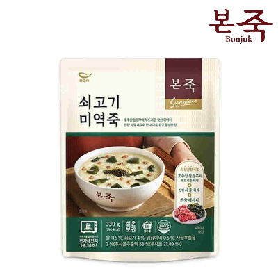 [본죽] 쇠고기미역죽 파우치330g 6개입