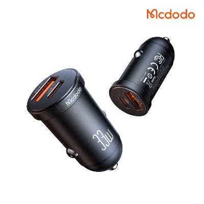 맥도도 33W PD 미니 2포트 LED 차량용 고속충전기 C타입+USB-A타입