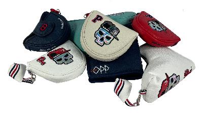 [도담스포츠] 홀로그램 스컬 투볼형 퍼터커버 골프헤드커버 색상 택1