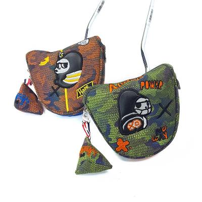 [도담스포츠] 아둥가 색이 변하는 골프 투볼 반달형 퍼터커버 헤드커버 색상 택1