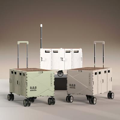 [도그독] 밸류 캠핑웨건 듀얼 폴딩카트 광폭 캐리어 접이식 대형 테이블 (+카라비너 걸이 증정)