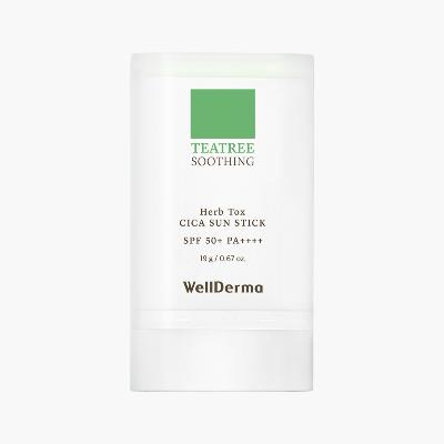 [웰더마] 티트리 허브 톡스 시카 진정 산뜻 보송 선스틱 SPF50+ 19g