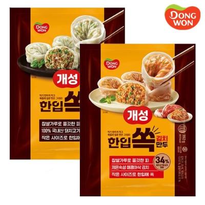 [동원] 개성 한입쏙만두 392g x 6봉 (총2,352g) 고기_김치 택1