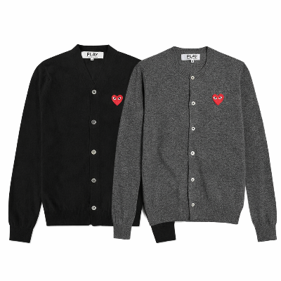 꼼데가르송 레드와펜 여성 라운드 가디건