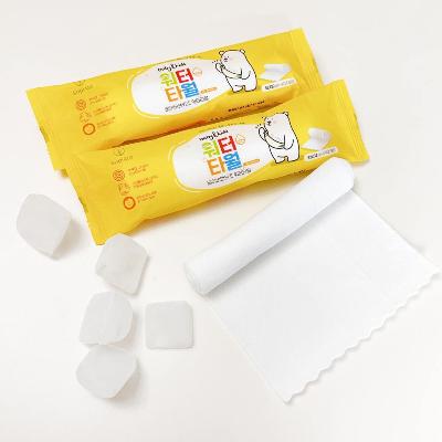 [수피아토] 베이비앤키즈 휴대용 워터타월 중형 1세트(15개)