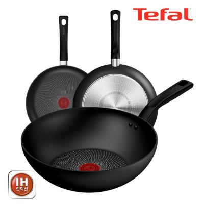 테팔 인덕션 티타늄 델리시오 3종세트 (프라이팬 22cm + 24cm + 볶음팬 28cm)