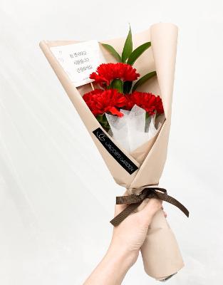 생화 카네이션 꽃다발 미니 핑크